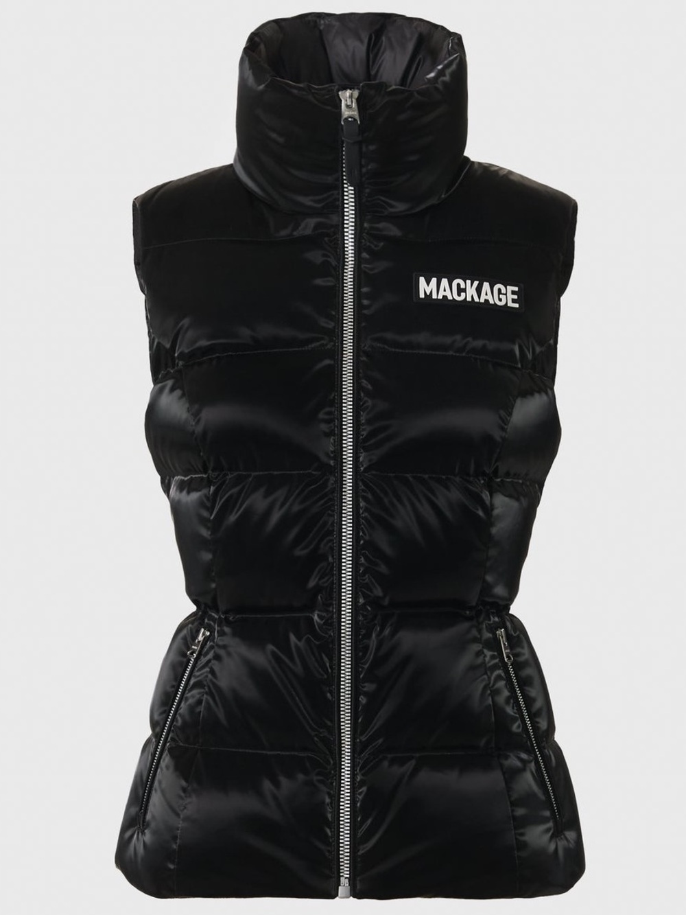 MACKAGE CHAYA-GLO BLACK M. BRAND NEW LADIES DOWN VEST GLOSSY.